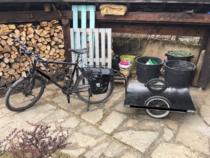 Matériel vélo remorque sans bordure